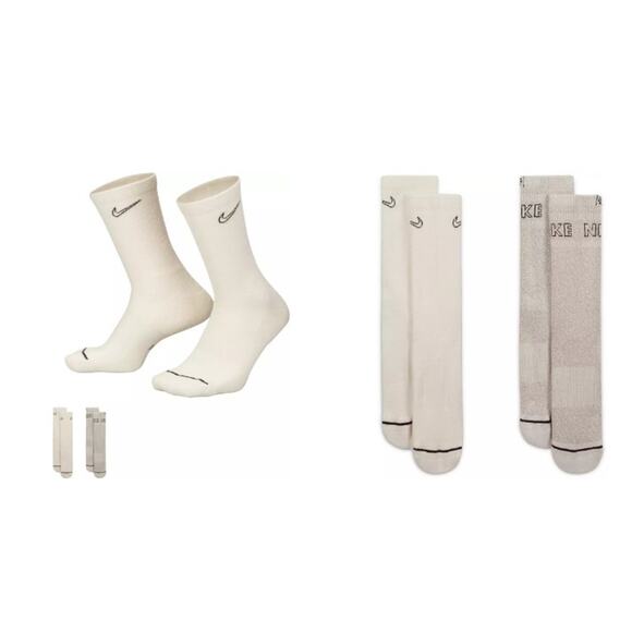 New NWT Men's Nike Everyday Plus Undyed Cushioned Crew Socks 12-15 - Picture 1 of 7